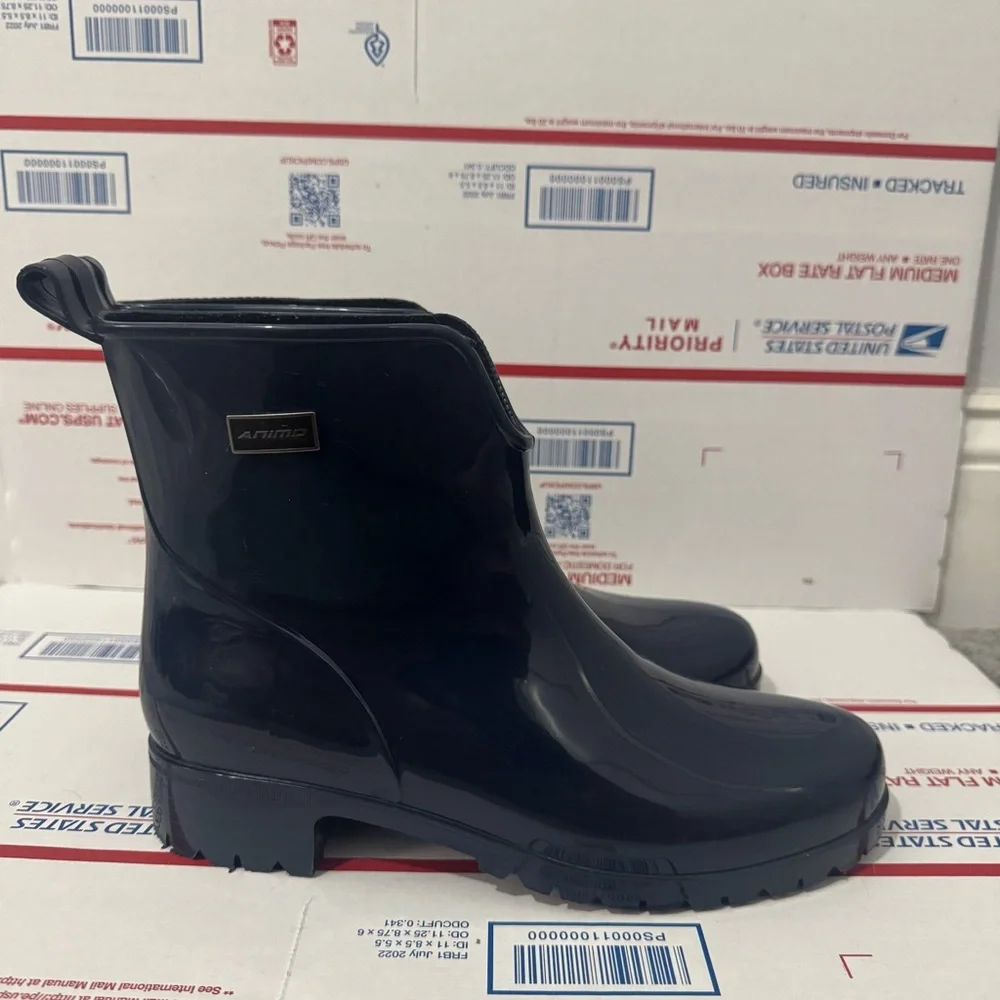 Animo Italia Zea Ladies Waterproof Ankle Boots, Navy Size Size:37W (US-6W)